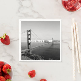 San Francisco Golden Grind Black and White Vintage Pappersservett