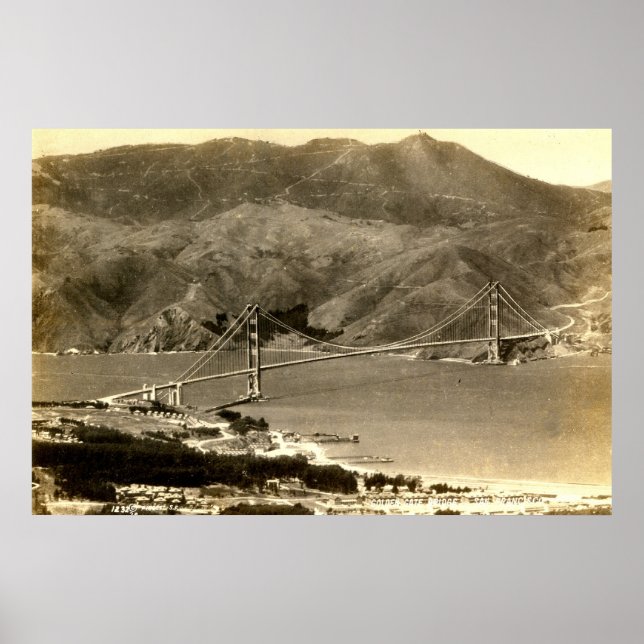 San Francisco, Golden Grind Bridge, 1930-talets Vi Poster (Framsidan)