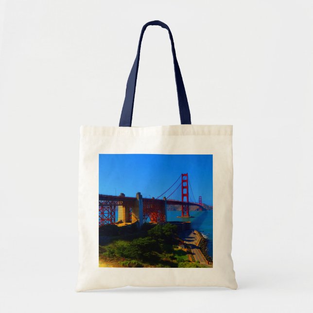 San Francisco Golden Grind Bridge #7-2 Tote Bag Tygkasse (Framsidan)