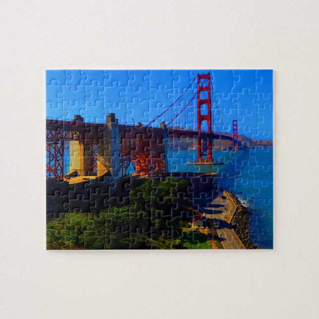 San Francisco Golden Grind Bridge #7 Jigszle Puzzl Pussel (Horisontell)