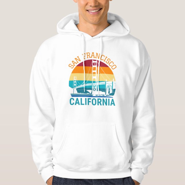 San Francisco Golden Grind Bridge California Gift Hoodie (Framsida)