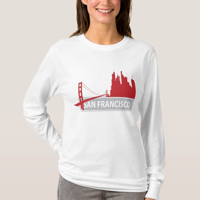 San Francisco Golden Grind Bridge Dam Tee Shirt (Framsida)