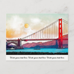 San Francisco Golden Grind Bridge. Förenta statern Vykort