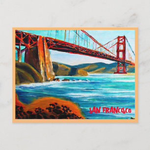 San Francisco Golden Grind Bridge-målning Helg Vykort