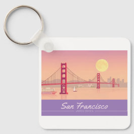 San Francisco Golden Grind Bridge Pastel Travel Nyckelring