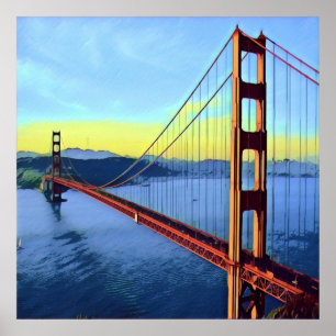 San Francisco - GOLDEN GRIND - Bridge Poster