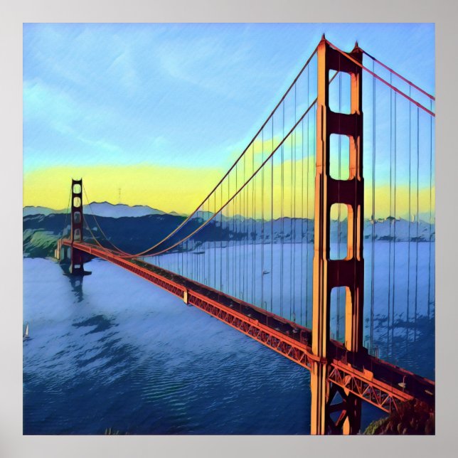 San Francisco - GOLDEN GRIND - Bridge Poster (Framsidan)