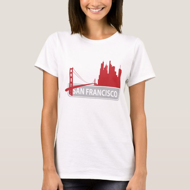 San Francisco Golden Grind Bridge Skyline Tee Shir (Framsida)