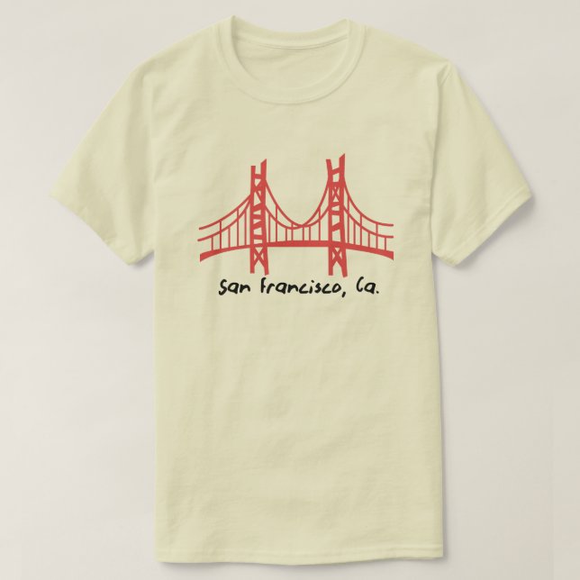 SAN FRANCISCO GOLDEN GRIND BRIDGE T=Shirt T Shirt (Design framsida)