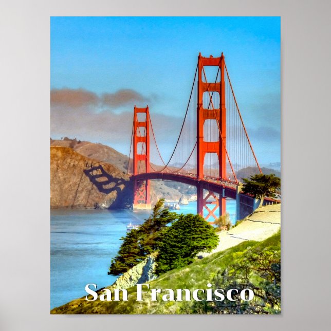 San Francisco, Golden Grind Bridge, Travel Poster (Framsidan)