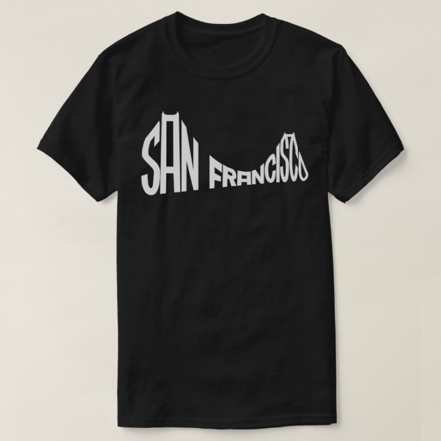 San Francisco Golden Grind Bridge Typography Souve T Shirt (Design framsida)