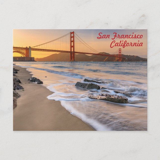 San Francisco Golden Grind Bridge vid sunset Vykort (Framsida)