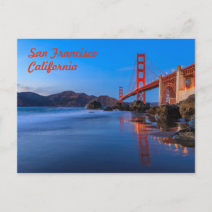 San Francisco Golden Grind Bridge vid sunset Vykort