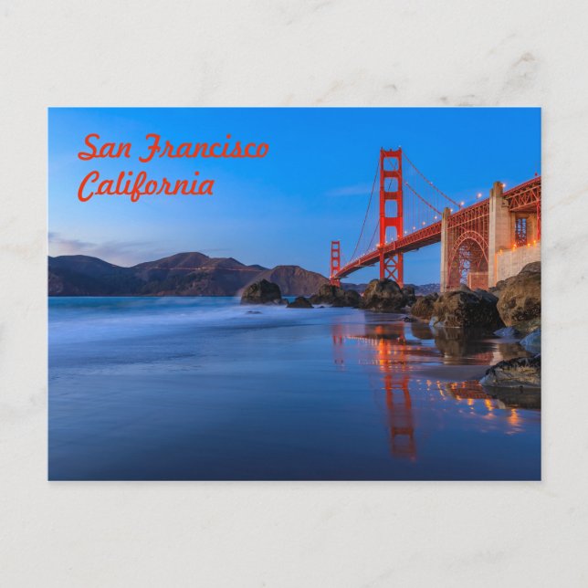 San Francisco Golden Grind Bridge vid sunset Vykort (Framsida)