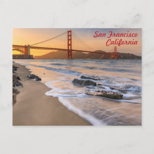 San Francisco Golden Grind Bridge vid sunset Vykort
