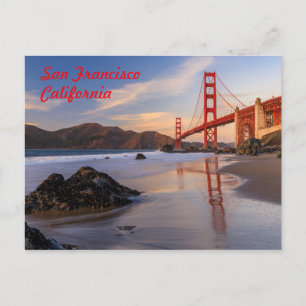 San Francisco Golden Grind Bridge vid sunset Vykort