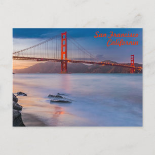 San Francisco Golden Grind Bridge vid sunset Vykort
