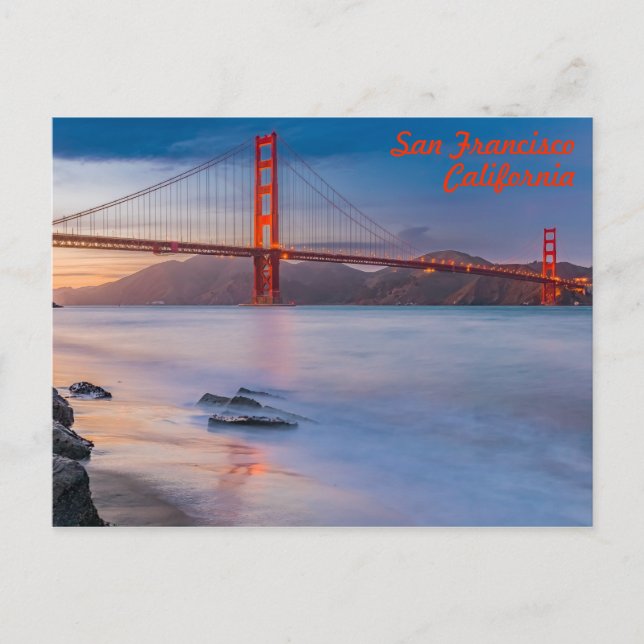 San Francisco Golden Grind Bridge vid sunset Vykort (Framsida)