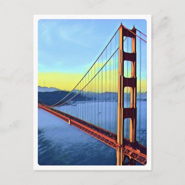 San Francisco - GOLDEN GRIND - Bridge Vykort (Framsida)