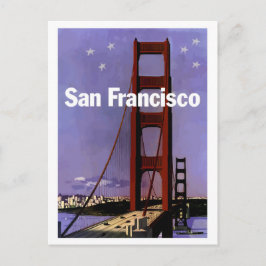 San Francisco Golden Grind bro på natten, vintage Vykort