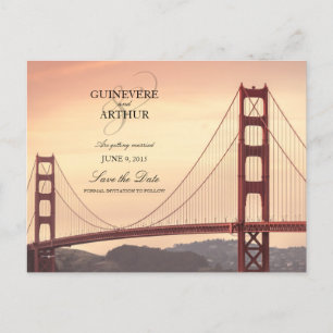 San Francisco Golden Grind Bröllop spara datum Meddelande Vykort
