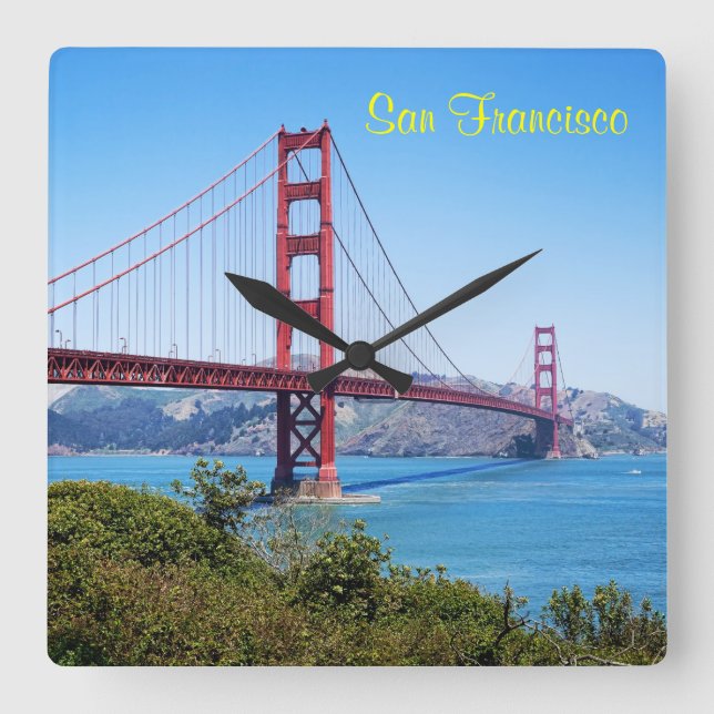 San Francisco Golden Grind Fyrkantig Klocka (Framsida)