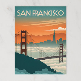 San Francisco: Golden Grind Misty Charm Vykort