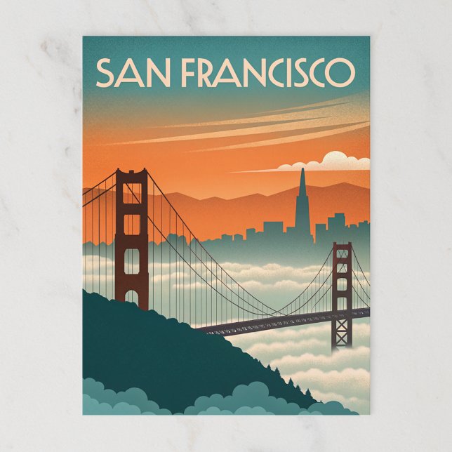 San Francisco: Golden Grind Misty Charm Vykort (Skapare uppladdad)