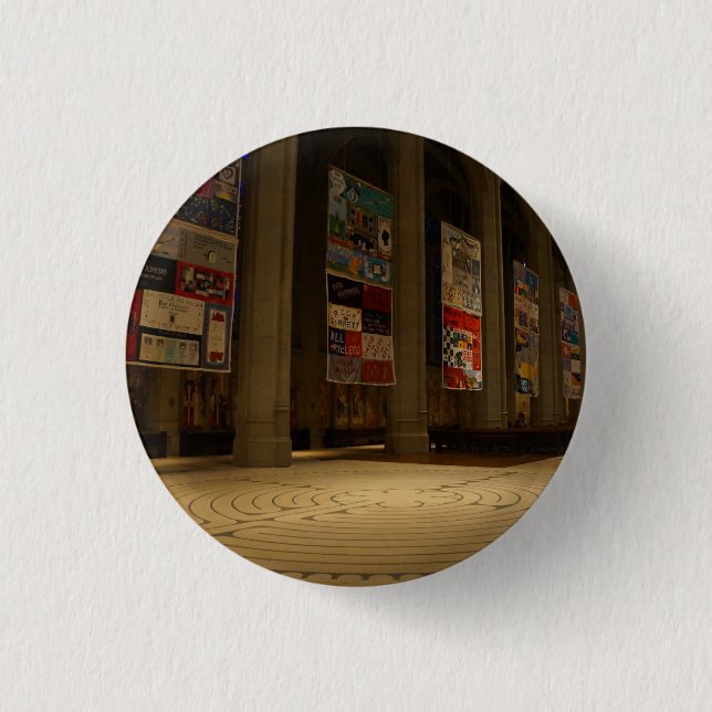 San Francisco Grace-katedral #6-1 Pinback-knapp Knapp (Framsida)