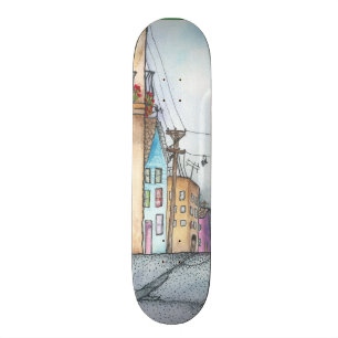 San Francisco grannskapvattenfärg Old School Skateboard Bräda 21,6 Cm