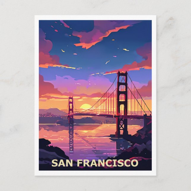 San Francisco Graphic Art Design Vykort (Framsida)