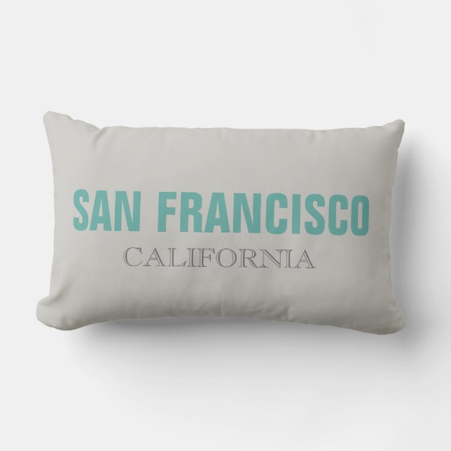 San Francisco Grått California Dekorativ kudde (Framsida)