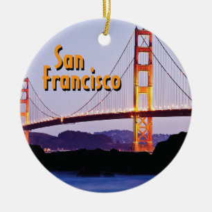 San Francisco guld- grind Julgransprydnad Keramik