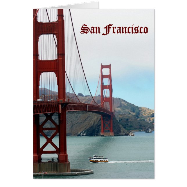 San Francisco Hälsningskort (Framsidan)
