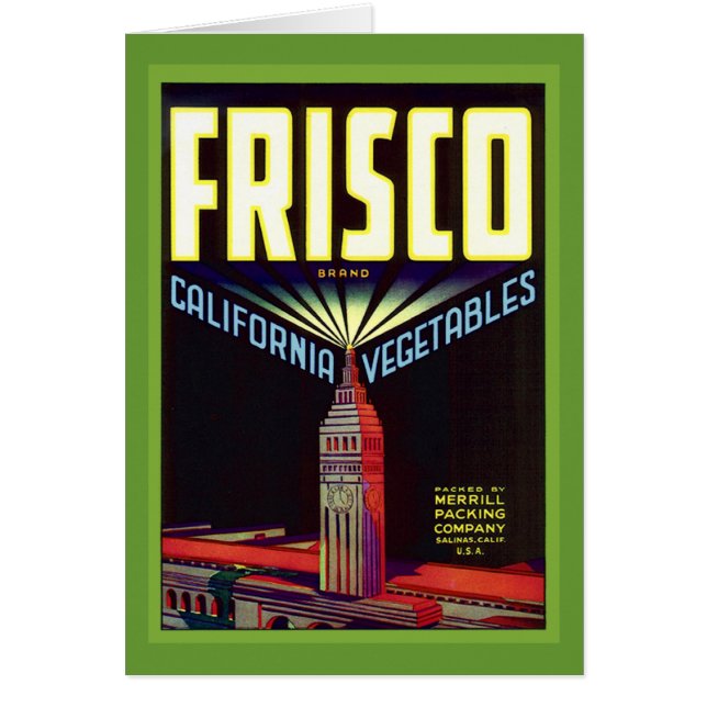 San Francisco Hälsningskort (Framsidan)