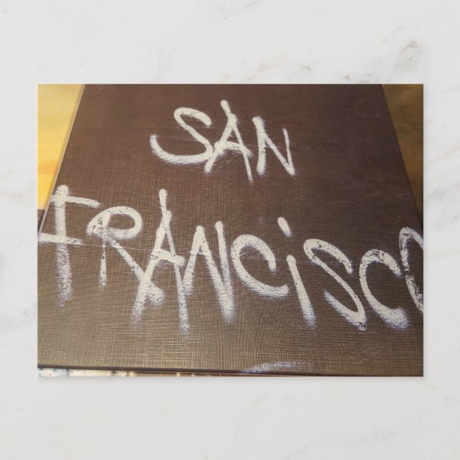San Francisco Handmålad Skylt  Vykort (Framsida)