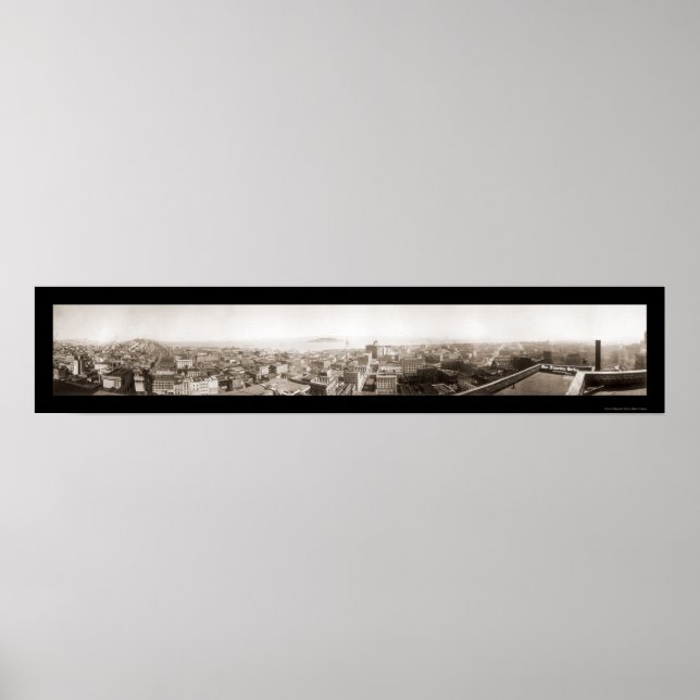 San Francisco Harbour Photo 1920 Poster (Framsidan)