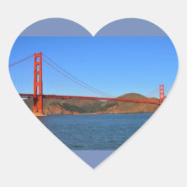 SAN FRANCISCO HEART STICKER HJÄRTFORMAT KLISTERMÄRKE