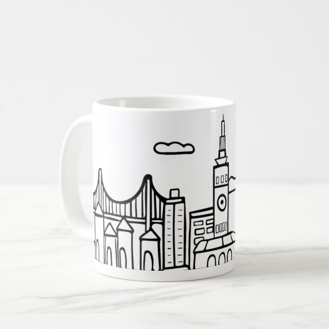 San Francisco horisont Kaffemugg (Framsida vänster)