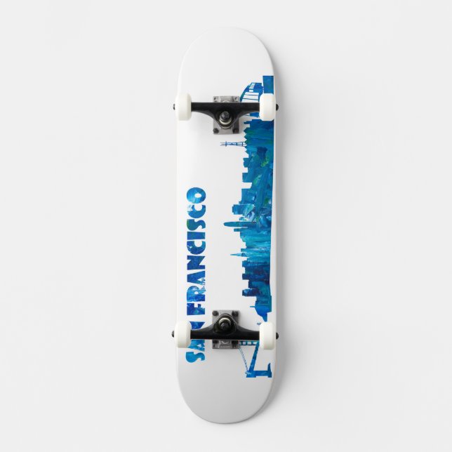 San Francisco horisontSkateboard Mini Skateboard Bräda 18,5 Cm (Framsida)
