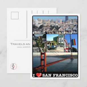 San Francisco - I Kärlek - Förenade Stater - Vykort