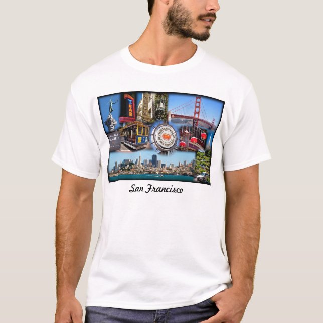 San Francisco Iconic Attraktion Tee Shirt (Framsida)
