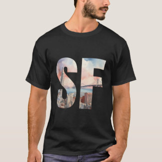 San Francisco Iconic Sf Bay Bridge Bay Area Fog Ci T Shirt