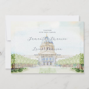 San Francisco Illustrerad Bröllop Inbjudningar