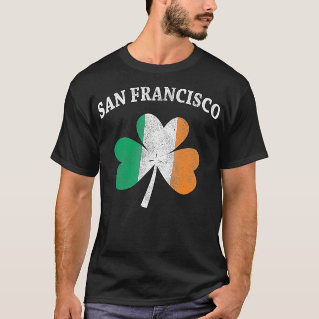 San Francisco Irish Shamrock  I St Patricks Day T Shirt (Framsida)