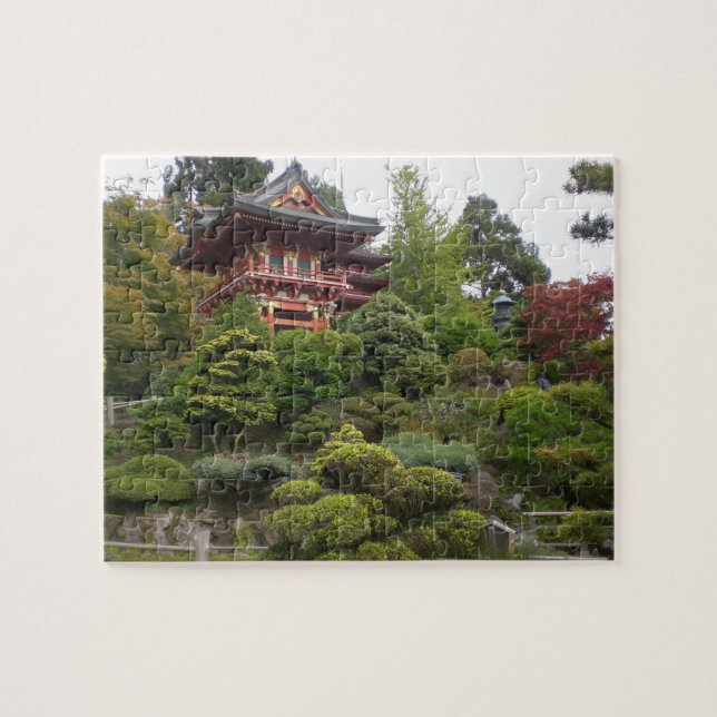 San Francisco Japansk Tea Garden Jigszle Puzzle Pussel (Horisontell)