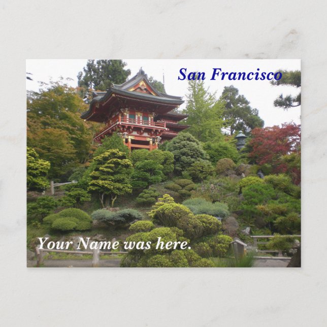 San Francisco Japanska Tea Garden Postcard Vykort (Framsida)