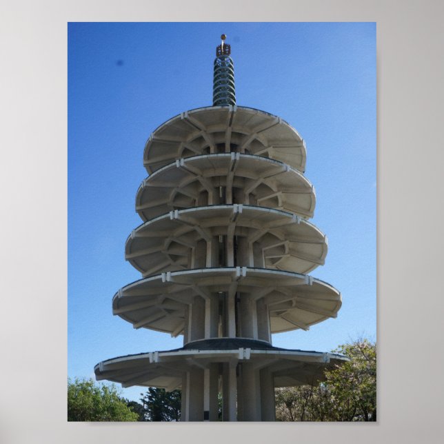 San Francisco Japantown Peace Pagoda Poster (Framsidan)