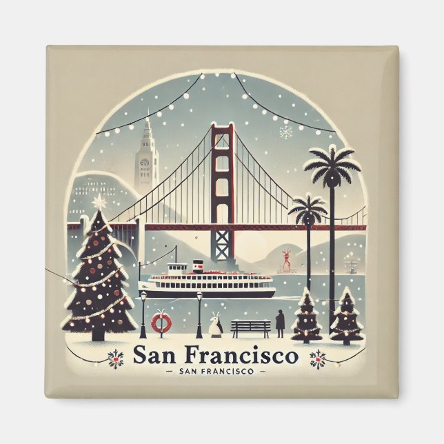 San Francisco jul - Golden Gate Bridge Magnet (Framsidan)