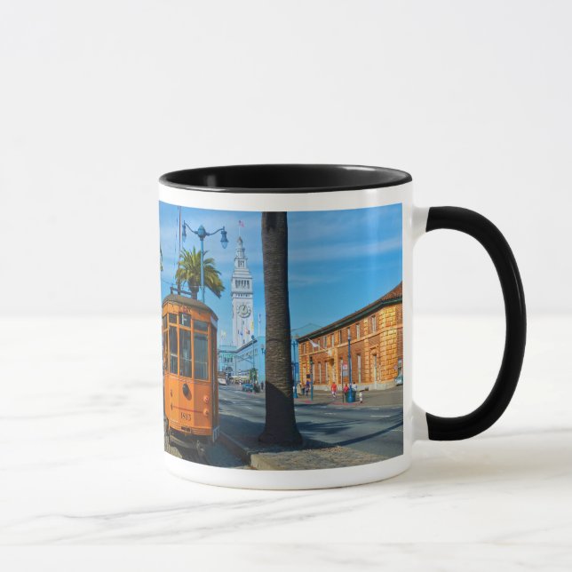 San Francisco kabelbil & färjabyggnad Mugg (Höger)